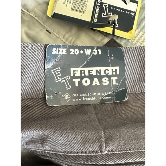 French Toast Official School Wear Uniform Youth Slim Fit Gray Chino Pant 20/31 - Picture 3 of 4